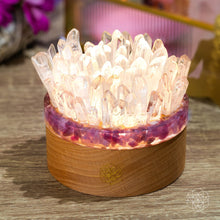 Load image into Gallery viewer, Find My Peace - Quartz &amp; Tourmaline Lamp of Blooming Tranquility