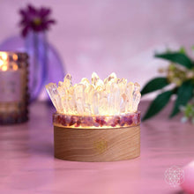 Load image into Gallery viewer, Find My Peace - Quartz &amp; Tourmaline Lamp of Blooming Tranquility
