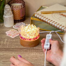 Load image into Gallery viewer, Find My Peace - Quartz &amp; Tourmaline Lamp of Blooming Tranquility