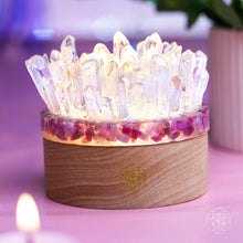 Load image into Gallery viewer, Find My Peace - Quartz &amp; Tourmaline Lamp of Blooming Tranquility