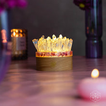 Load image into Gallery viewer, Find My Peace - Quartz &amp; Tourmaline Lamp of Blooming Tranquility