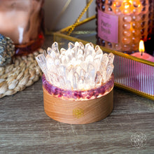 Load image into Gallery viewer, Find My Peace - Quartz &amp; Tourmaline Lamp of Blooming Tranquility