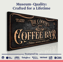 Load image into Gallery viewer, Personalized Coffee Bar Sign V