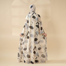 Load image into Gallery viewer, Floral Pattern Open Abaya | 2-Piece Set Lightweight Printed Open Abaya (MOA124)