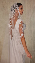 Load image into Gallery viewer, Flower Embroideried Wedding Veil- D230