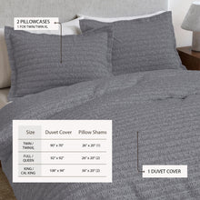 Load image into Gallery viewer, 100% Cotton Honeycomb Waffle Duvet Set - Mattea Collection