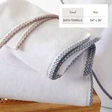 Load image into Gallery viewer, Cotton Border-Stitched 6-Piece Towel Set - Valery Collection
