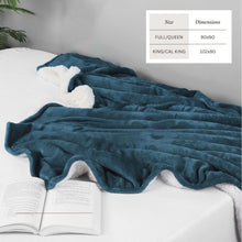 Load image into Gallery viewer, Velvet Plush Sherpa Bed Blanket - Sherpa Fleece Collection