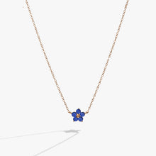 Load image into Gallery viewer, Crystal Forget-Me-Not Flower Necklace