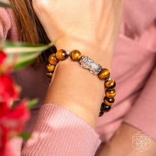 Load image into Gallery viewer, Fortune Flows - Tiger’s Eye &amp; Pixiu Bracelet