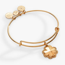 Load image into Gallery viewer, Four-Leaf Clover Charm Bangle