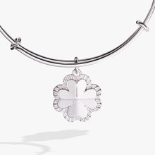 Load image into Gallery viewer, Four-Leaf Clover Charm Bangle