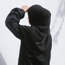 Load image into Gallery viewer, Free Palestine Chiffon Hijab – Cultural Statement Scarf with Arabic Letter Design (MH107）