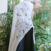 Load image into Gallery viewer, Free Palestine Chiffon Hijab – Cultural Statement Scarf with Arabic Letter Design (MH107）