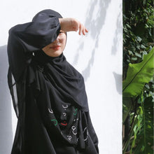 Load image into Gallery viewer, Free Palestine Chiffon Hijab – Cultural Statement Scarf with Arabic Letter Design (MH107）