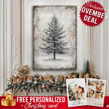 Load image into Gallery viewer, Vintage Christmas Tree Wall Art with Free Personalized Christmas Card