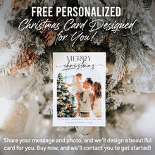 Load image into Gallery viewer, Vintage Christmas Tree Wall Art with Free Personalized Christmas Card
