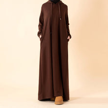 Load image into Gallery viewer, French Terry Hoodie Abaya With Pockets  (MA340)