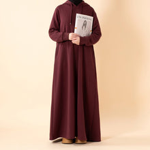Load image into Gallery viewer, French Terry Hoodie Abaya With Pockets  (MA340)