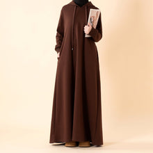 Load image into Gallery viewer, French Terry Hoodie Abaya With Pockets  (MA340)