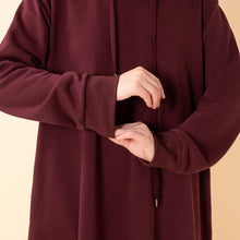 Load image into Gallery viewer, French Terry Hoodie Abaya With Pockets  (MA340)