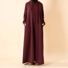 Load image into Gallery viewer, French Terry Hoodie Abaya With Pockets  (MA340)