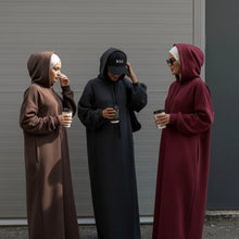 Load image into Gallery viewer, French Terry Hoodie Abaya With Pockets  (MA340)