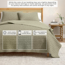 Load image into Gallery viewer, 100% Cotton Honeycomb Waffle Garment Washed Quilt Set - Genevieve Collection