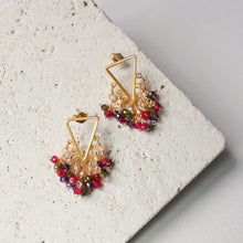 Load image into Gallery viewer, Rainbow Fringe Earrings
