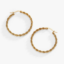 Load image into Gallery viewer, Frozen French Rope Hoop Earrings