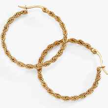 Load image into Gallery viewer, Frozen French Rope Hoop Earrings