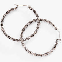 Load image into Gallery viewer, Frozen French Rope Hoop Earrings