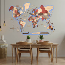 Load image into Gallery viewer, 3D LED Wooden World Map 3.0 Fusion