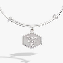 Load image into Gallery viewer, 'Future Mrs.' Mother of Pearl Charm Bangle