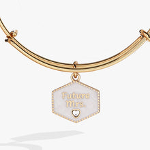 Load image into Gallery viewer, 'Future Mrs.' Mother of Pearl Charm Bangle