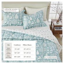 Load image into Gallery viewer, Reversible Christmas Comforter and Sham Set - Holiday / Lodge Odette Collection