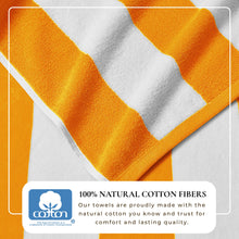 Load image into Gallery viewer, Cotton Velour Cabana Stripe Beach Towel - Novia Collection