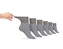 Load image into Gallery viewer, Men's Cotton Diabetic Ankle Socks (6 Pair)