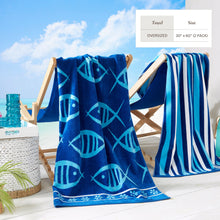 Load image into Gallery viewer, Cotton Velour Beach Towel - Maui Collection