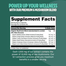 Load image into Gallery viewer, Organic Mushroom Complex Supplement Capsules