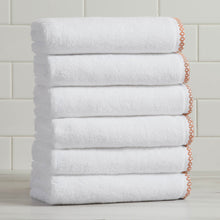 Load image into Gallery viewer, Cotton Border-Stitched 6-Piece Towel Set - Valery Collection