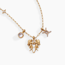 Load image into Gallery viewer, Gemini Zodiac Charm Cluster Necklace
