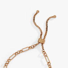Load image into Gallery viewer, Puffy Heart Gemstone And Pearl Chain Bolo Bracelet