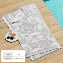 Load image into Gallery viewer, Cotton Velour Beach Towel - Maui Collection