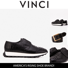 Load image into Gallery viewer, The Obsidian Black Python Leather Men Sneaker