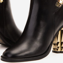 Load image into Gallery viewer, The Gladiator Black Leather Knee High Women Boot