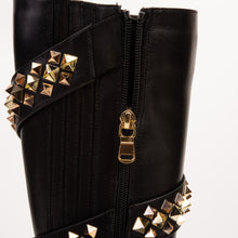 Load image into Gallery viewer, The Gladiator Black Leather Knee High Women Boot