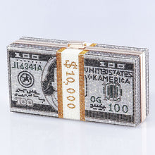 Load image into Gallery viewer, ‌Glamorous Fully Bedazzled Dollar Motif Evening Bag Party Clutch (MAC293)