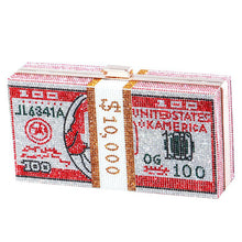 Load image into Gallery viewer, ‌Glamorous Fully Bedazzled Dollar Motif Evening Bag Party Clutch (MAC293)