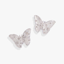 Load image into Gallery viewer, Glass Butterfly Statement Stud Earrings